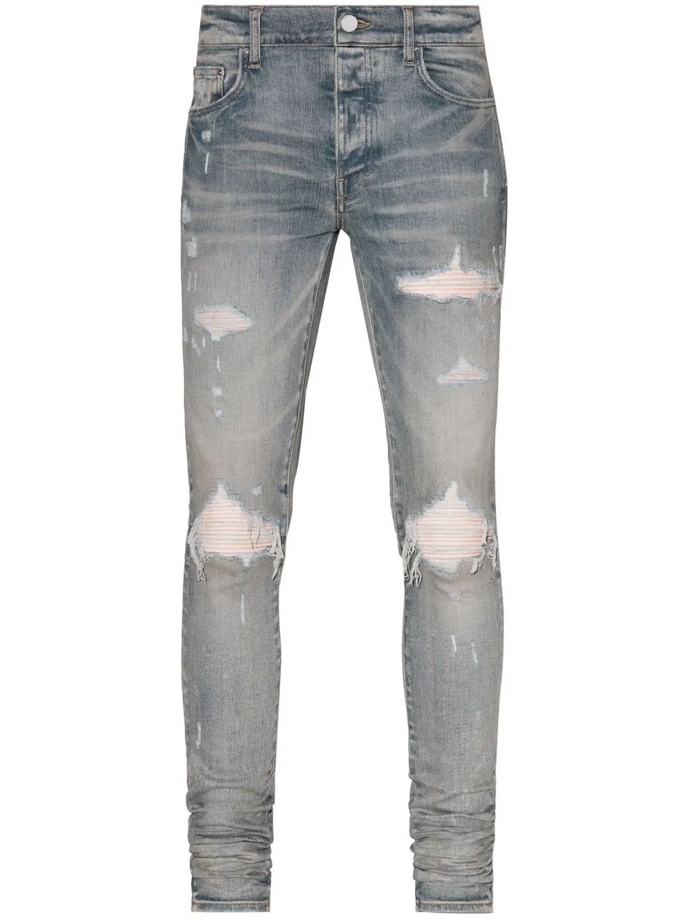 AMIRI Ultra Suede low-rise skinny jeans