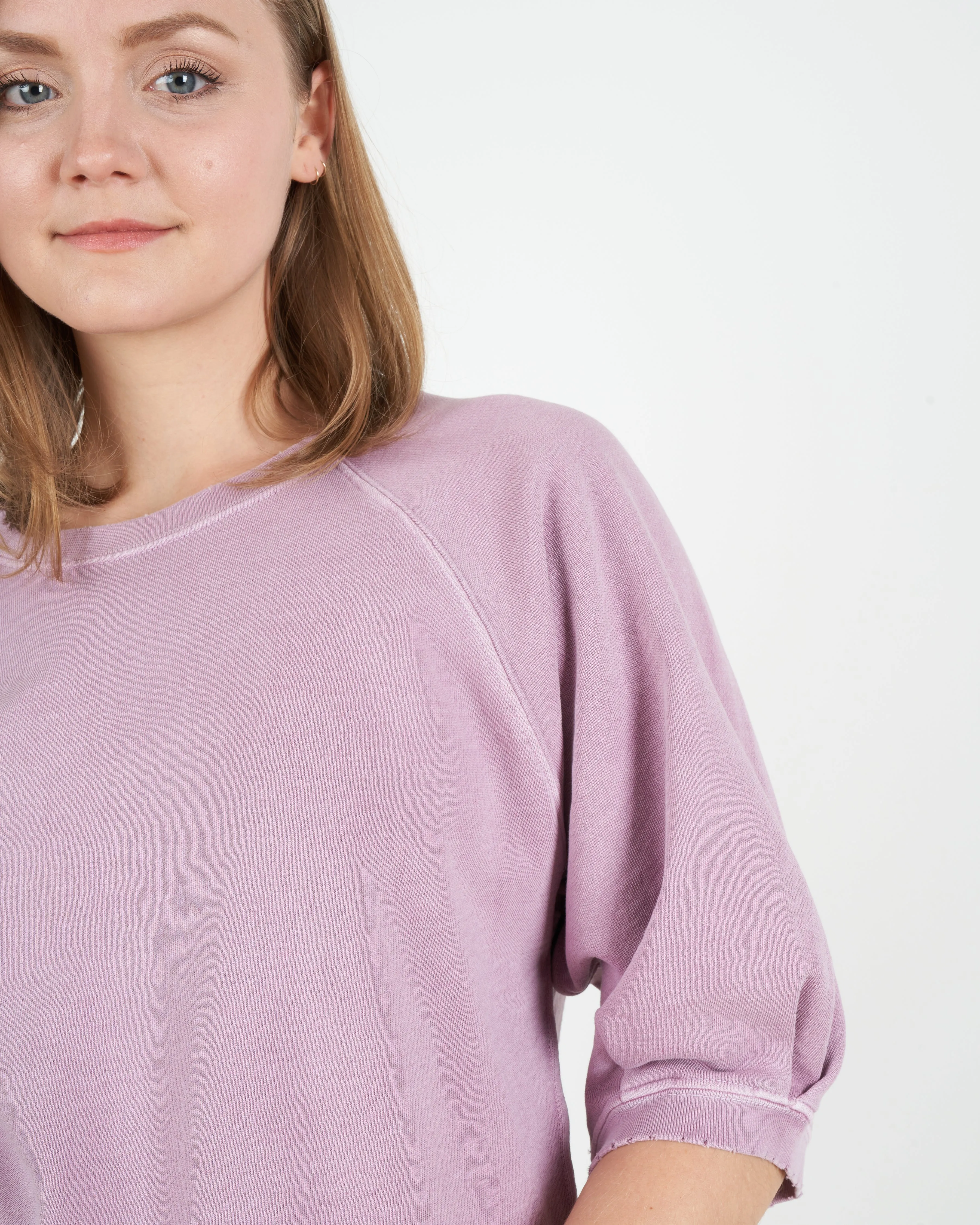 amo puff sleeve sweatshirt - orchid