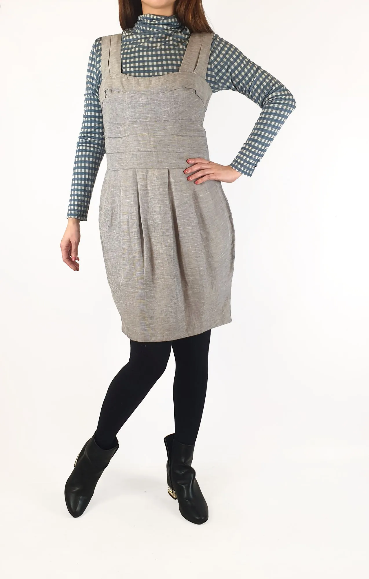 Asos neutral coloured sleeveless dress size 12
