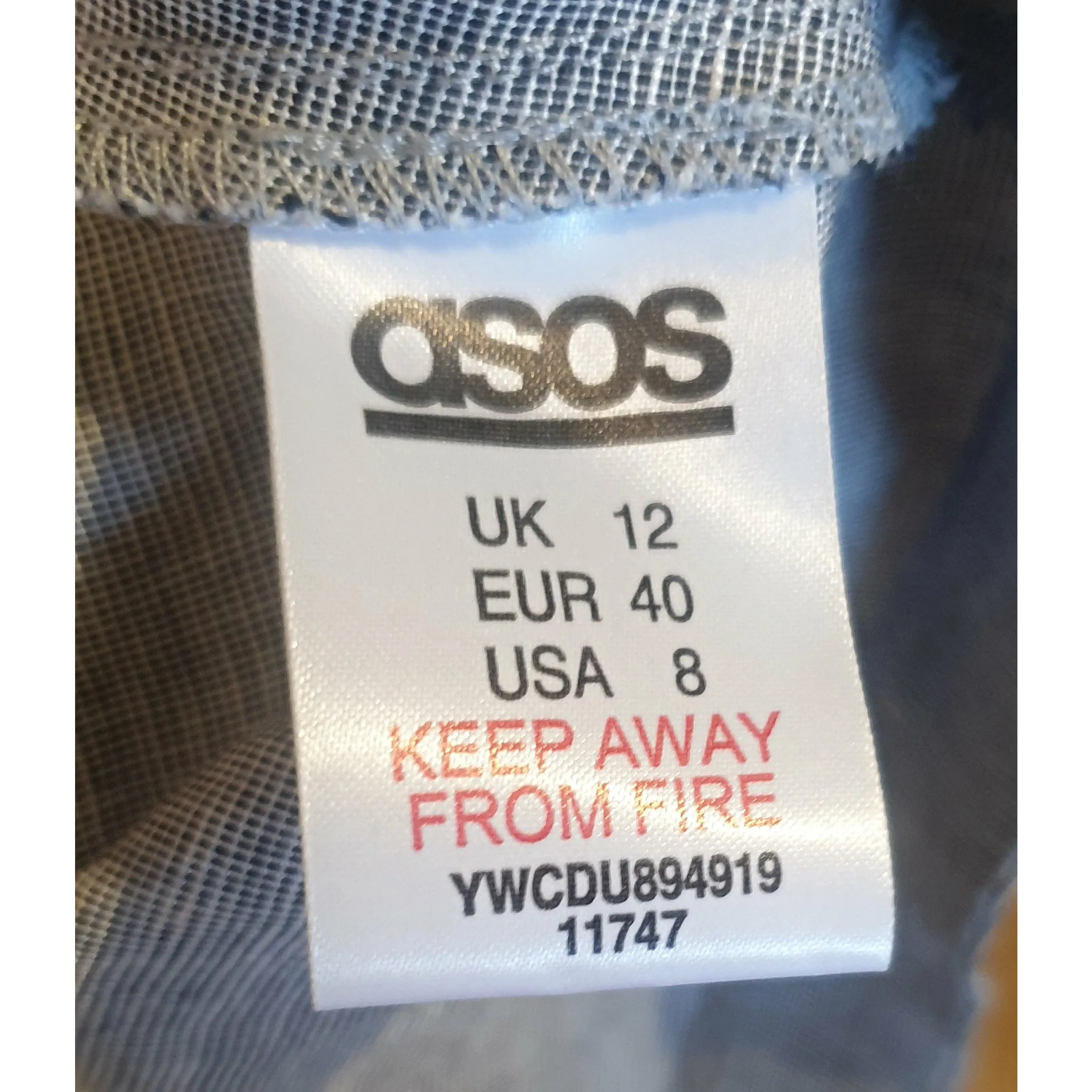 Asos neutral coloured sleeveless dress size 12