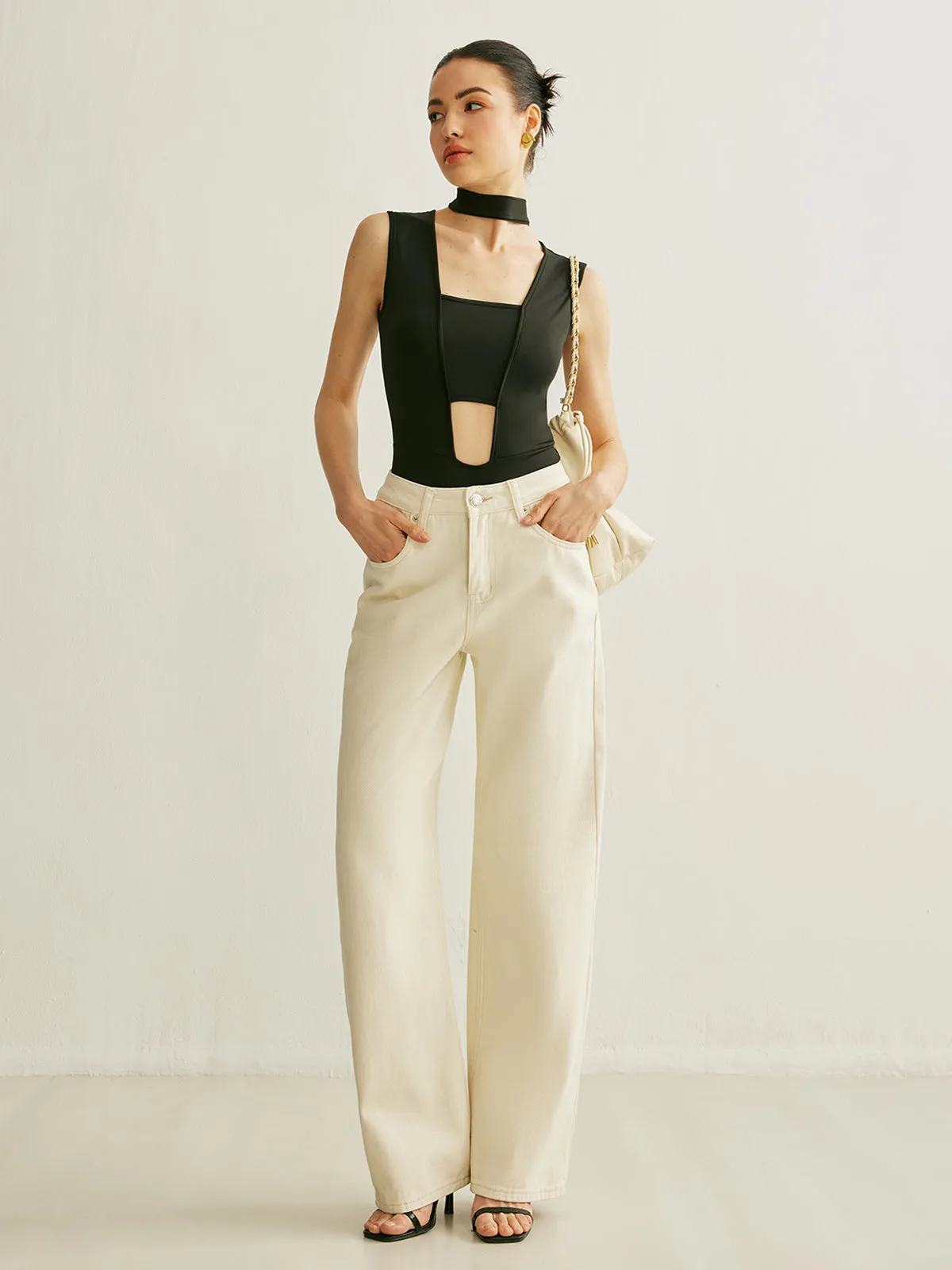 Athleisure Sleeveless Cutout Bodysuit