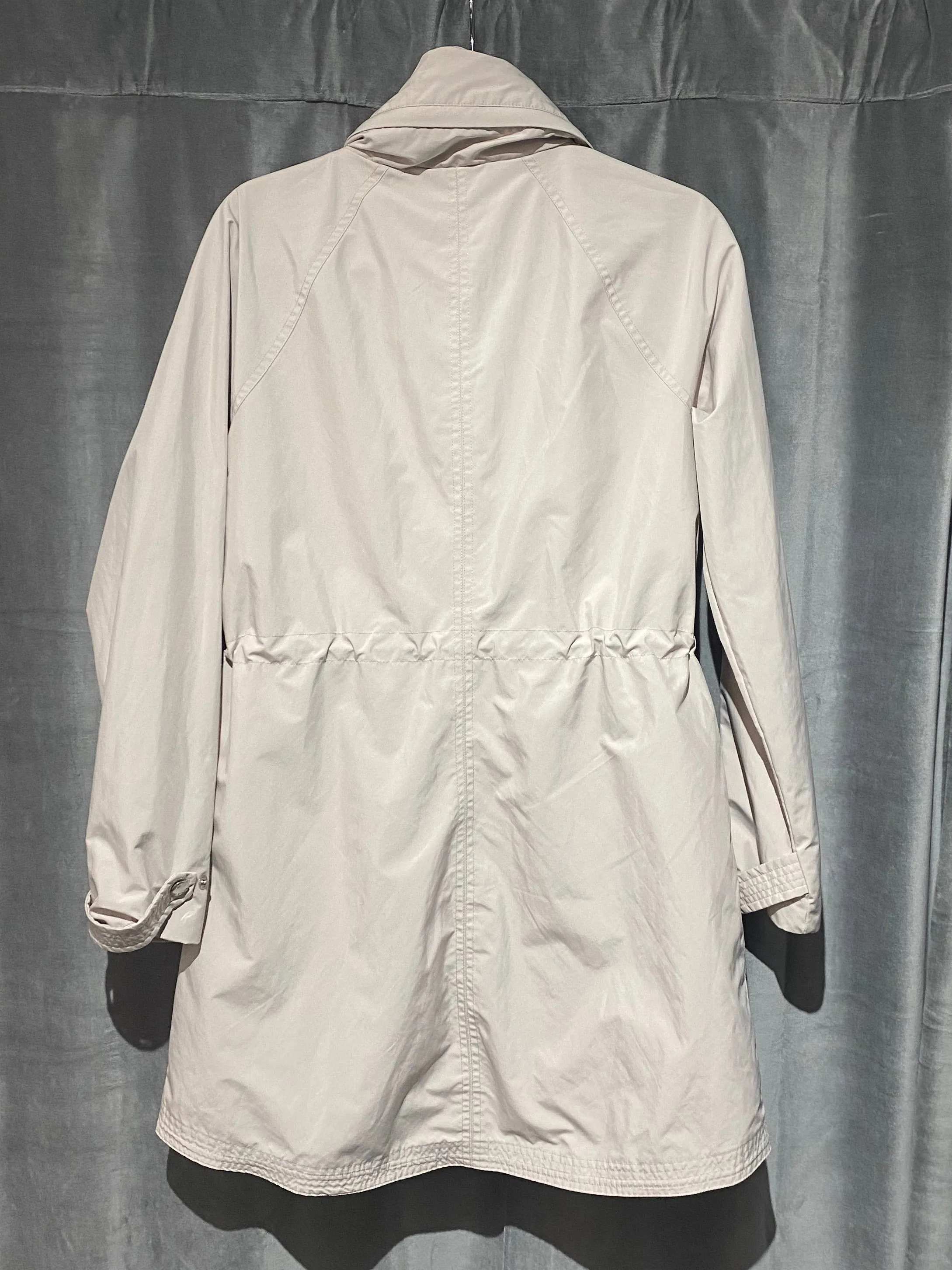 Athleta Beige Cinched Waist Rain Jacket