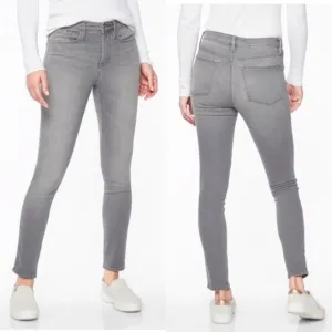 Athleta Gray Wash Sculptek Skinny Leg Mid Rise Jeans Size 4
