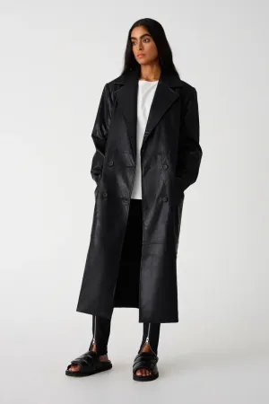 AUSTYN FAUX LEATHER COAT