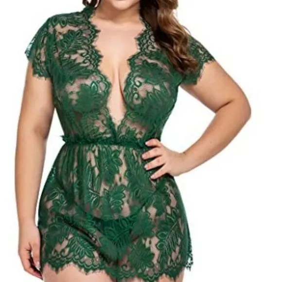 Avidlove Women Sexy Lingerie Deep V Nightwear.