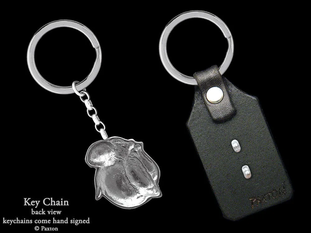 Baby Sea Turtle Key Chain / Key Ring Sterling Silver