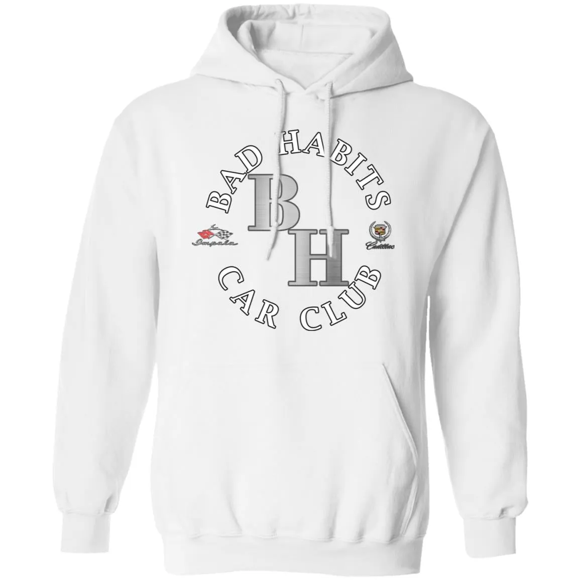 Bad Habits Car Club 2-sided print Z66 Pullover Hoodie