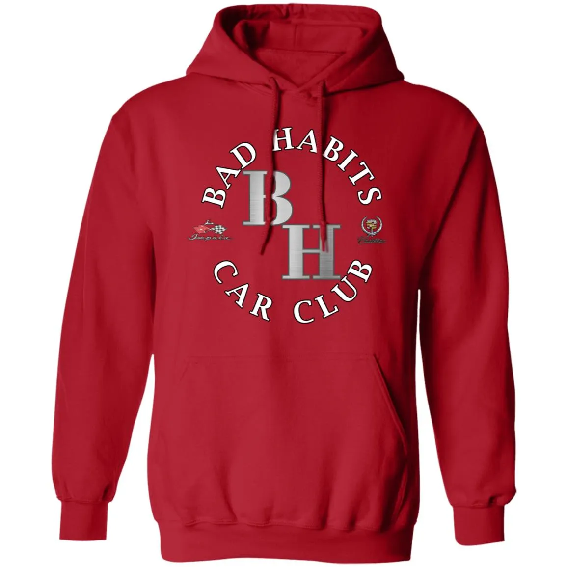 Bad Habits Car Club 2-sided print Z66 Pullover Hoodie