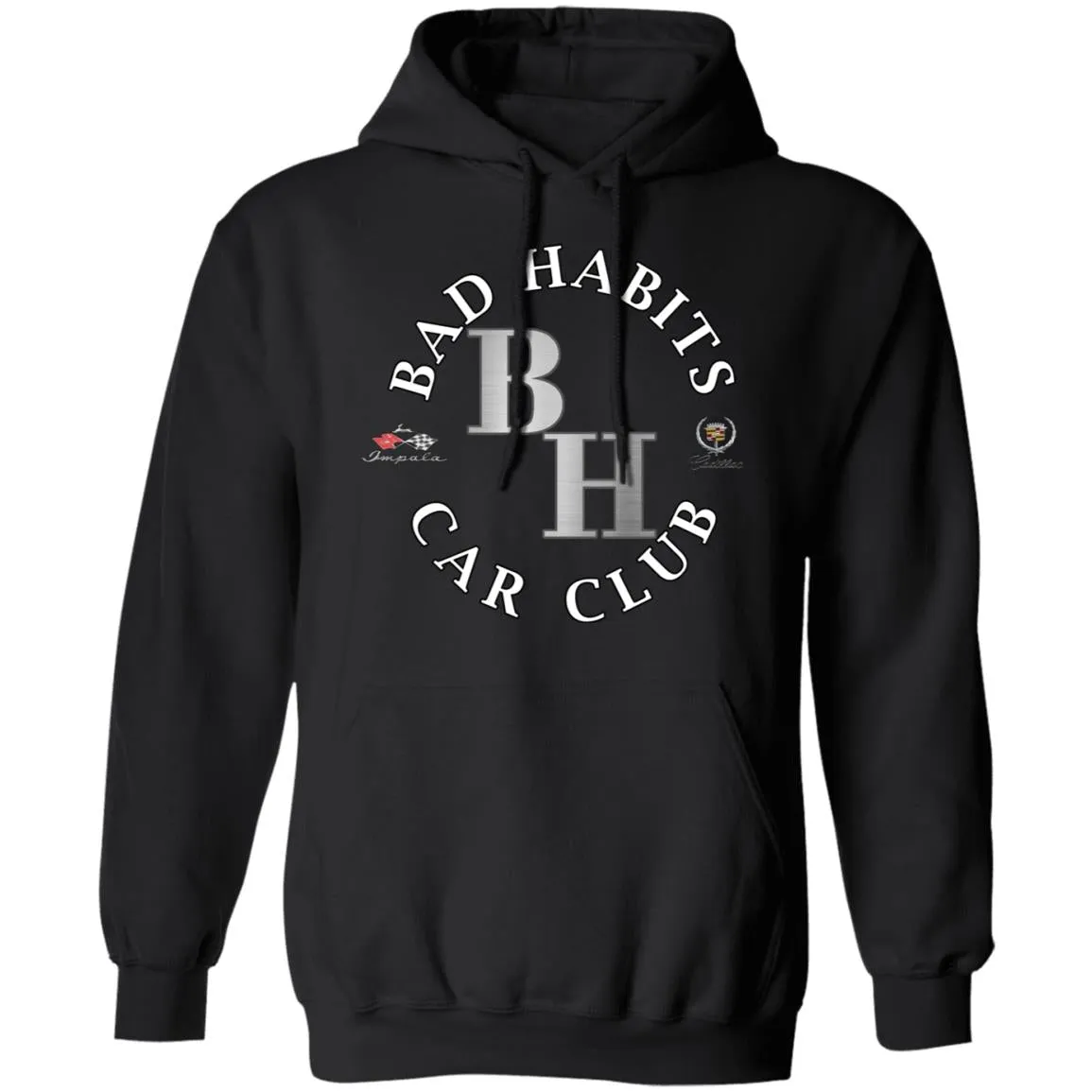 Bad Habits Car Club 2-sided print Z66 Pullover Hoodie