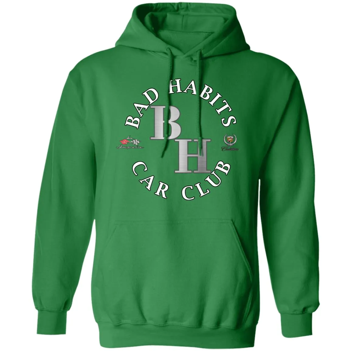Bad Habits Car Club 2-sided print Z66 Pullover Hoodie