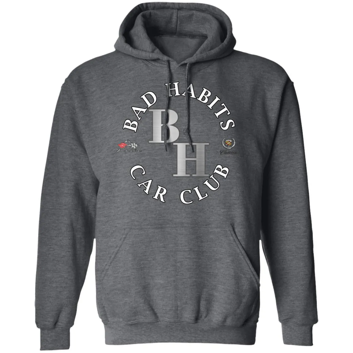 Bad Habits Car Club 2-sided print Z66 Pullover Hoodie