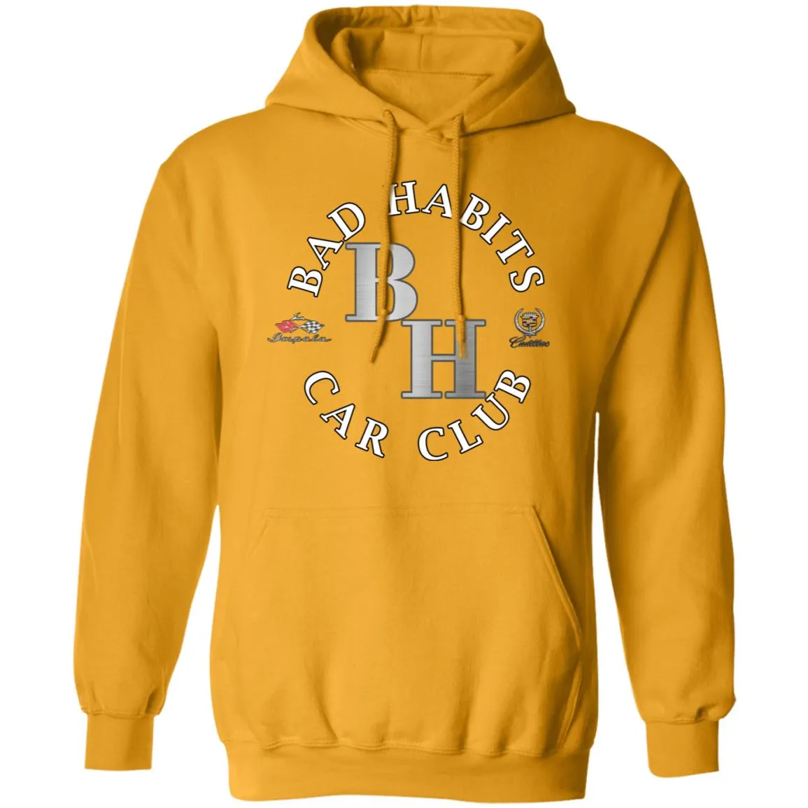 Bad Habits Car Club 2-sided print Z66 Pullover Hoodie
