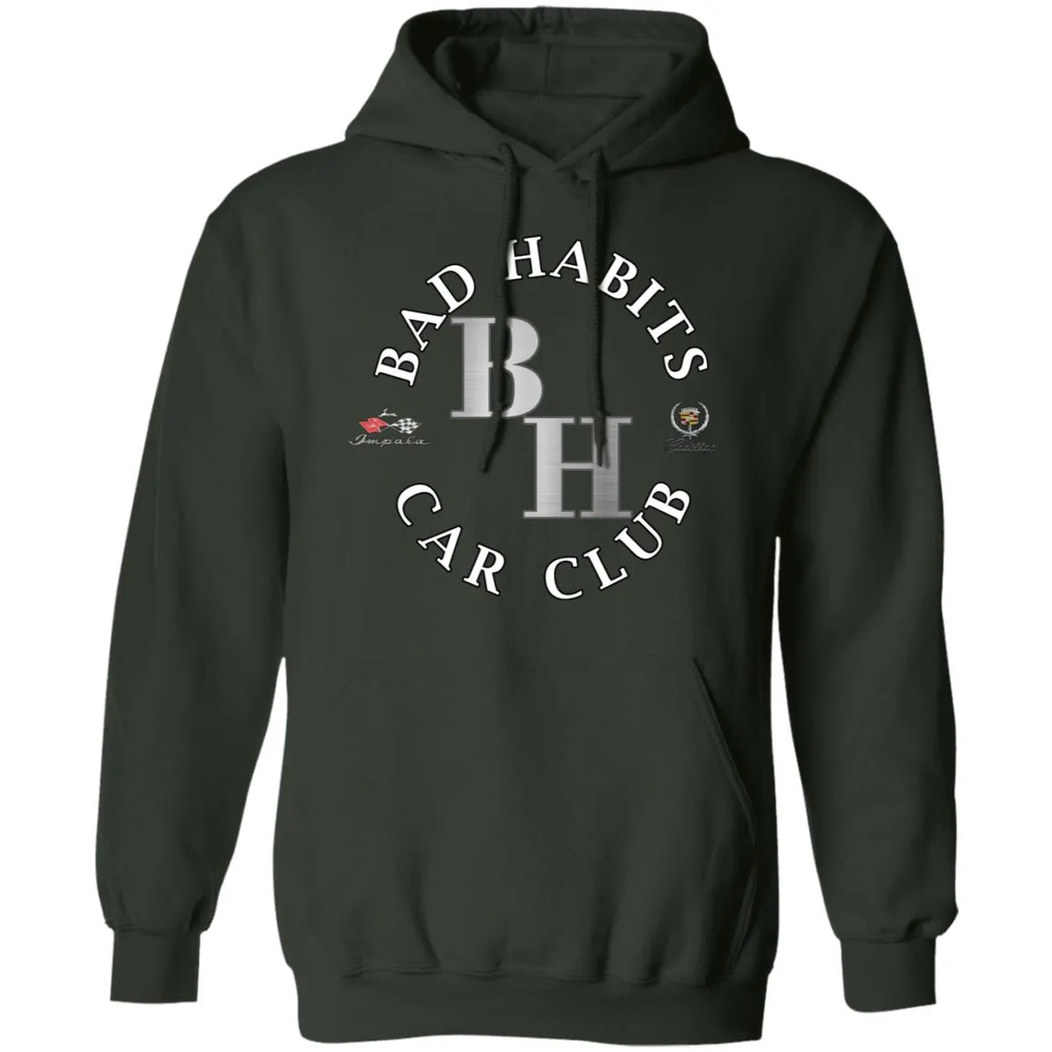 Bad Habits Car Club 2-sided print Z66 Pullover Hoodie