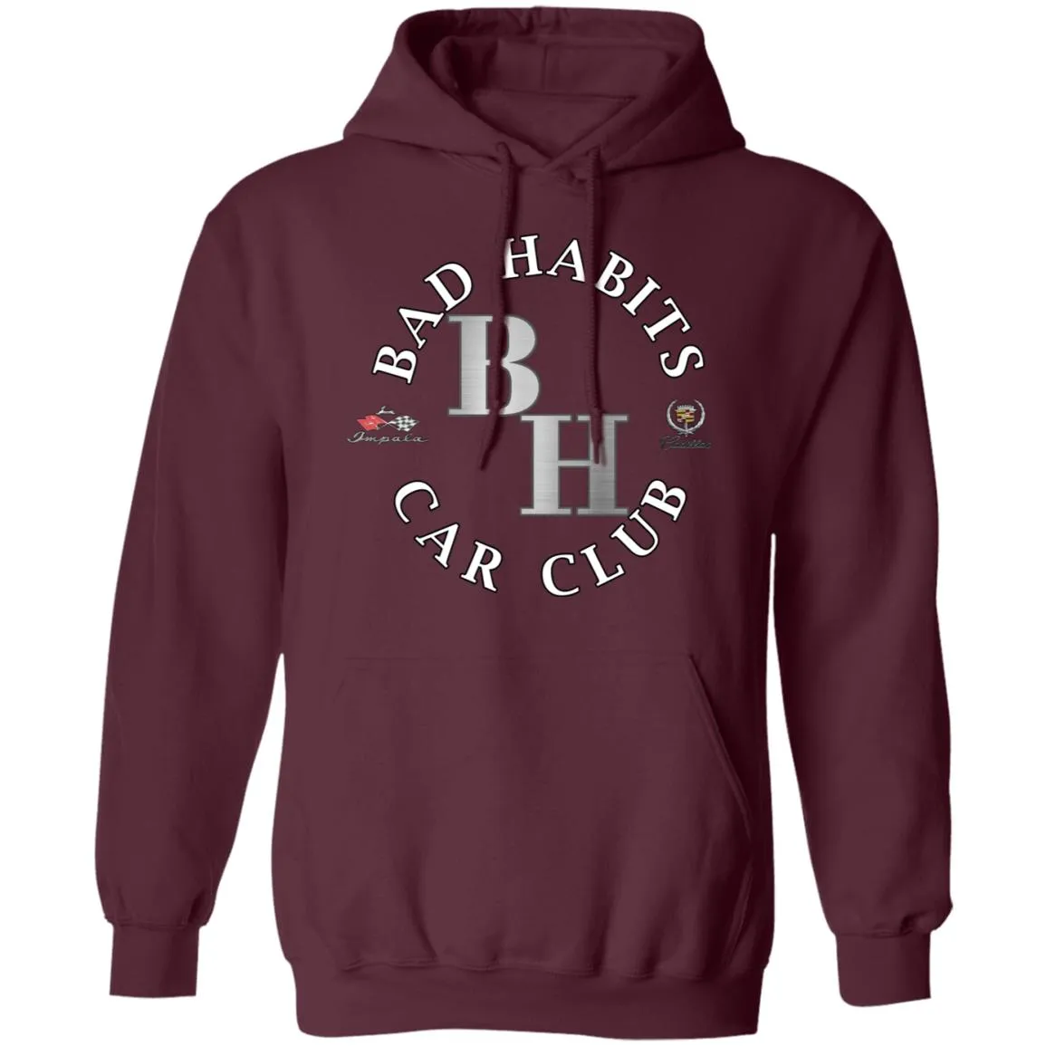 Bad Habits Car Club 2-sided print Z66 Pullover Hoodie