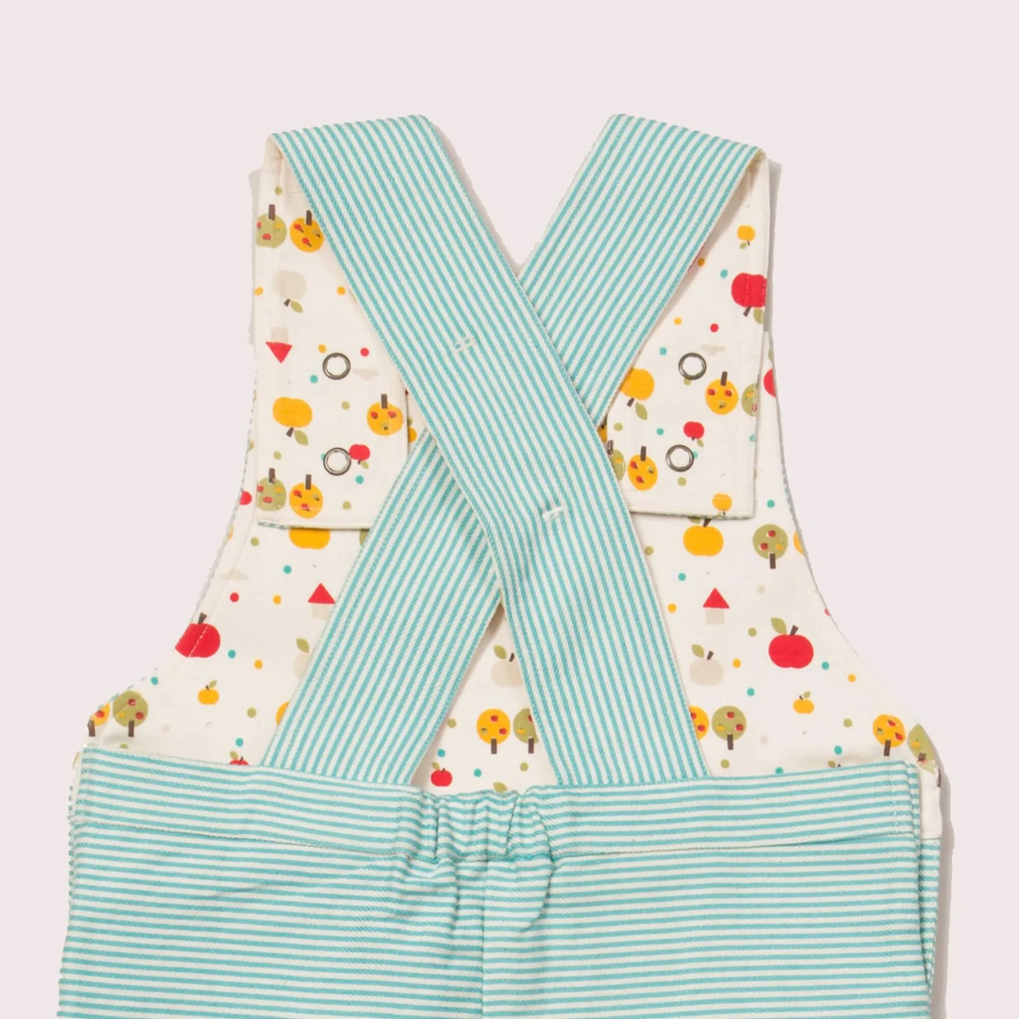 Balloon Striped Shortie Dungarees