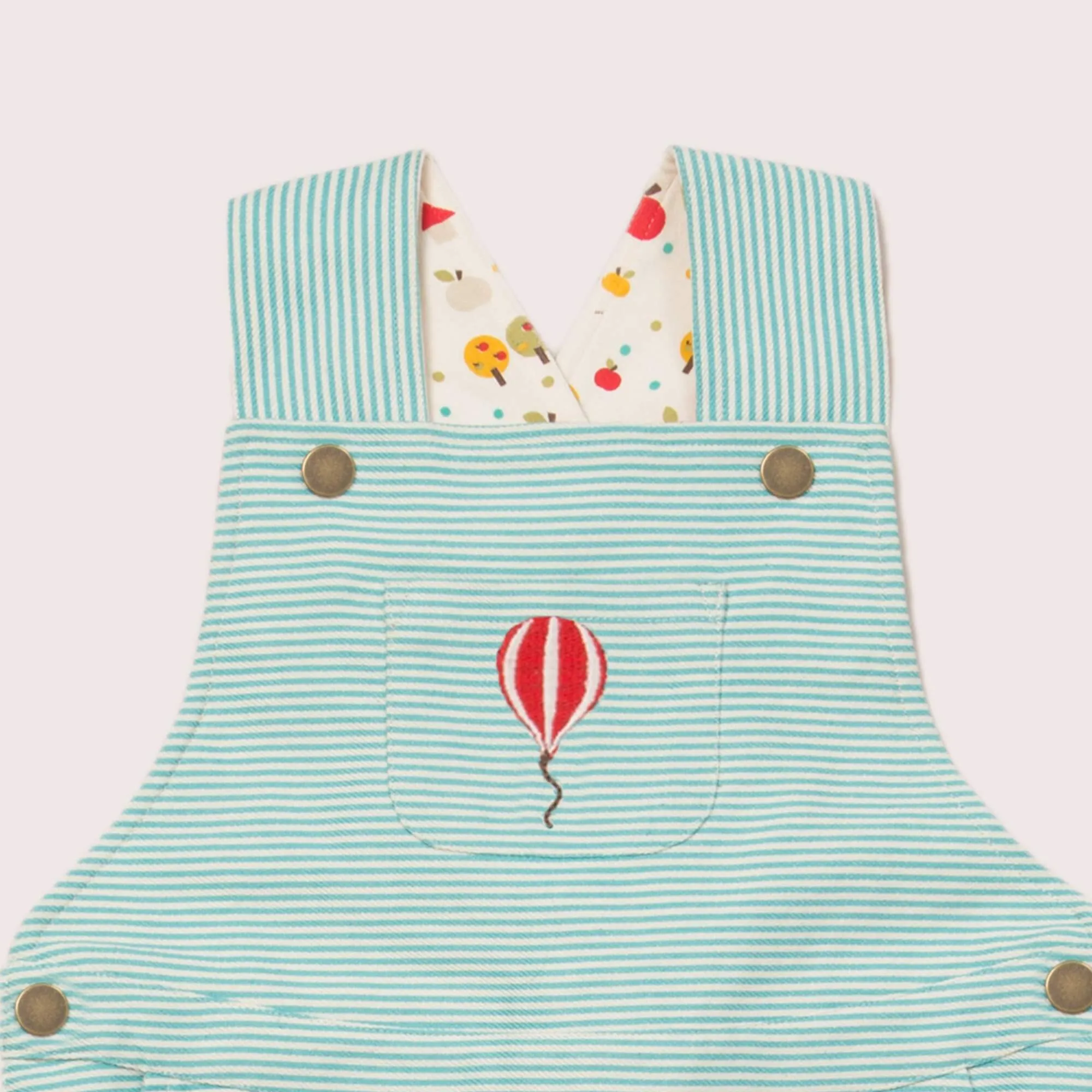 Balloon Striped Shortie Dungarees