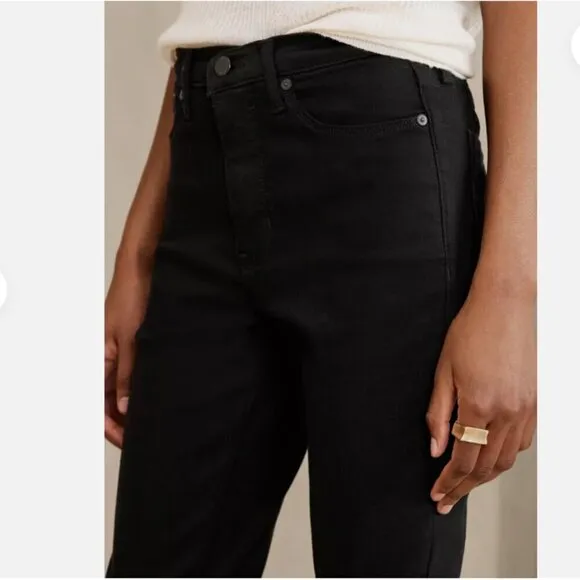 Banana Republic Size 8/29 Mid-Rise SLIMMING Skinny Black Jeans MSRP $109