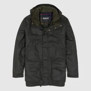 Barbour Warm Quilted Waxed 6oz. Cloth Parka with Removable Hood