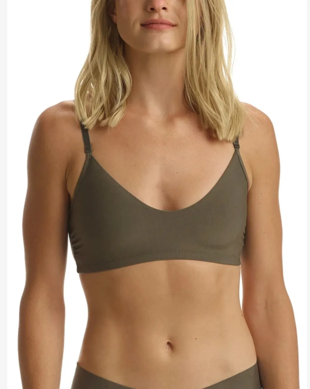 Basil Butter Bralette & Mid-Rise Thong Set