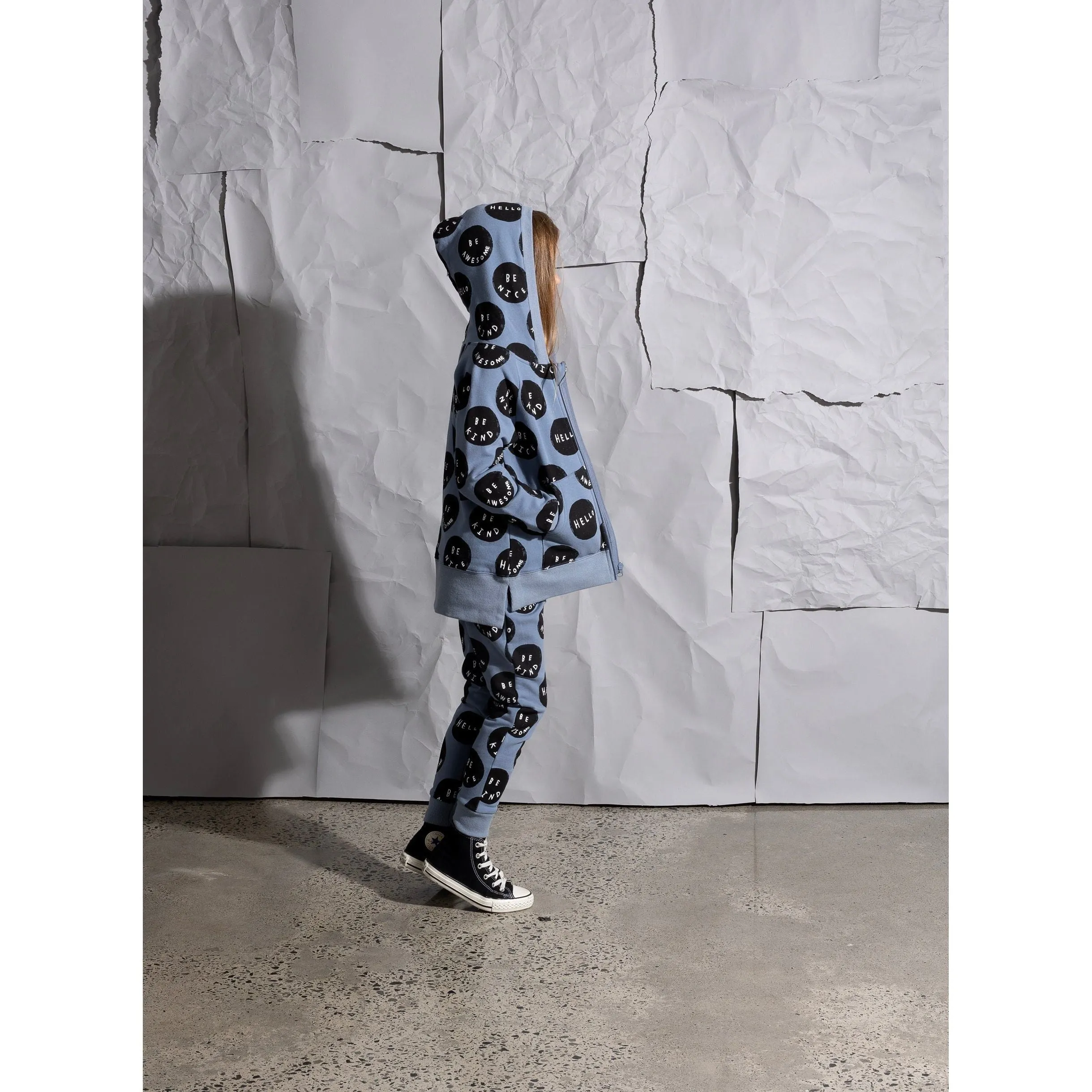 Be Things Furry Zip Up - Cornflower