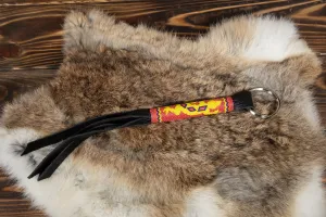 Beaded Leather Keychain