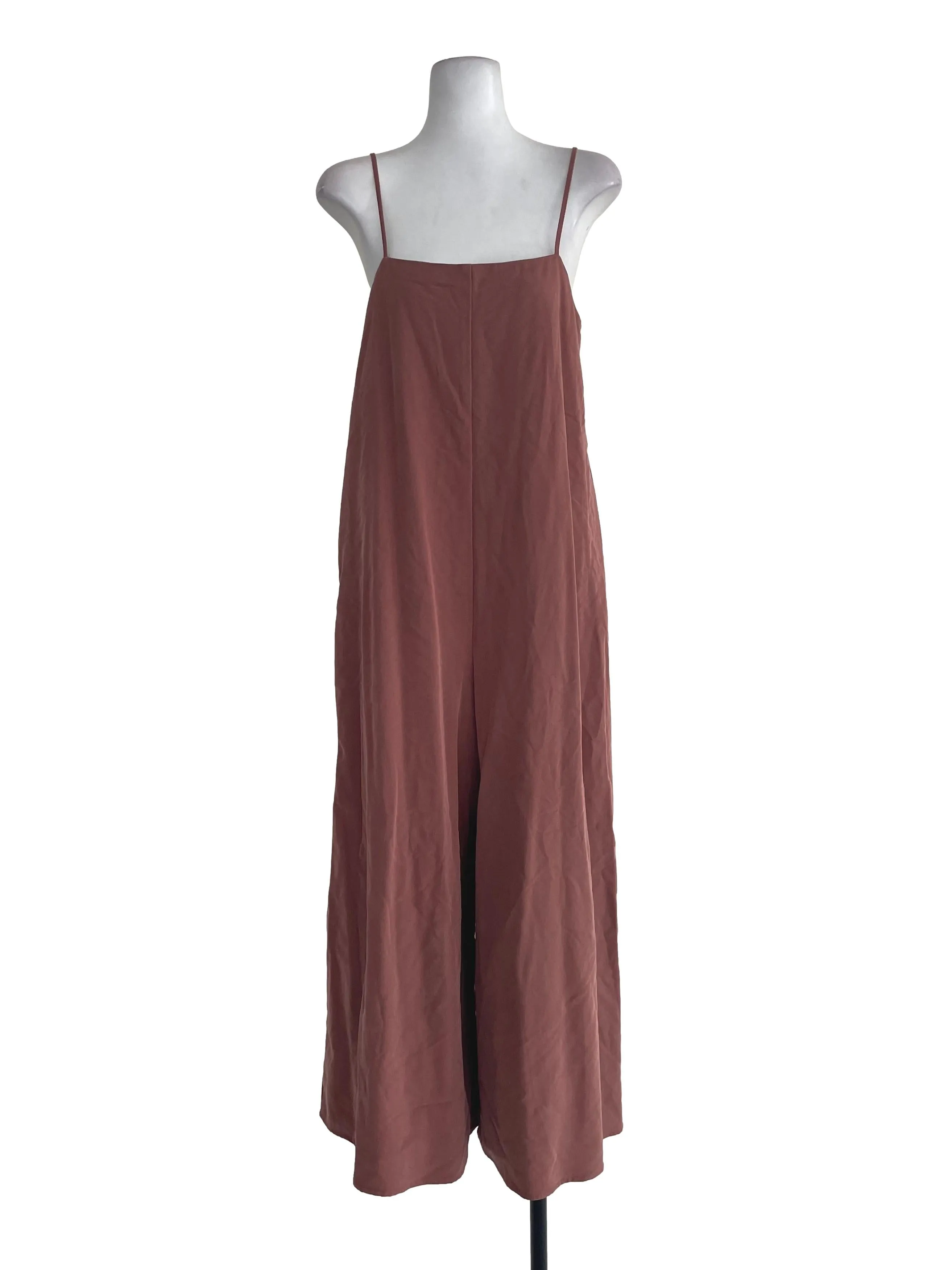 Bean Paste Brown Wide Leg Jumpsuit OSN