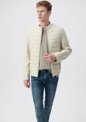 Beige Faux Leather Jacket