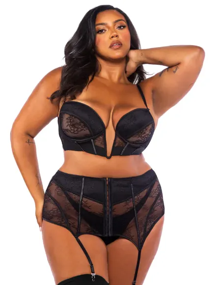Belle Noir 3-Piece Garter Set - LI714
