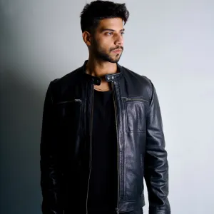 BIEBER LEATHER BIKER JACKET