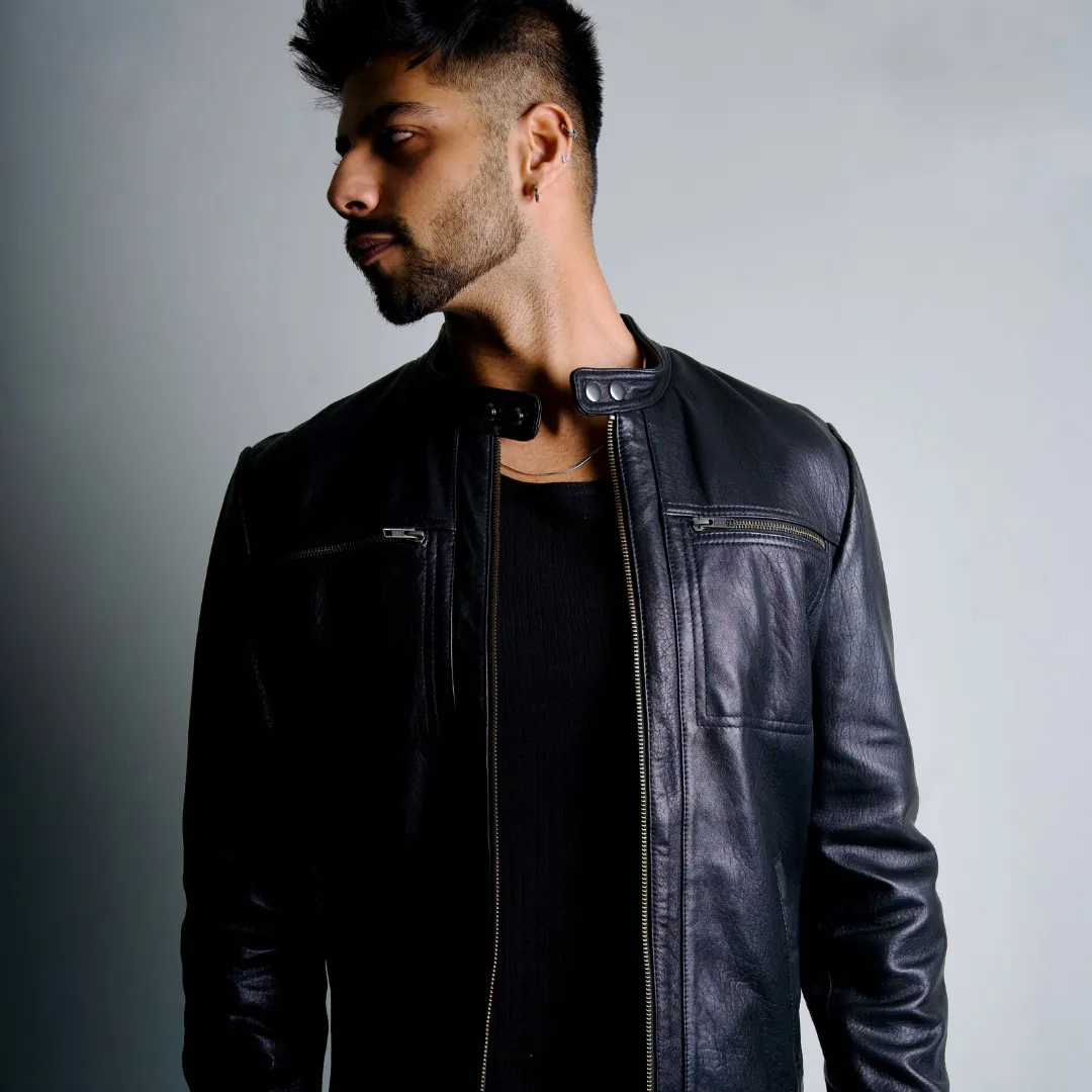BIEBER LEATHER BIKER JACKET