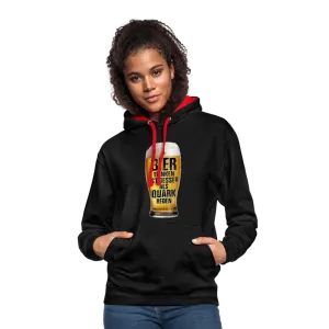 Bier trinken ist besser als Quark reden - Kontrast-Hoodie