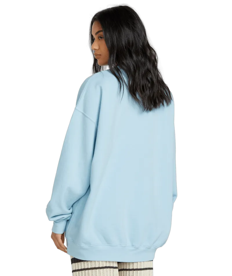 Billabong Ride In Crew Sweatshirt-Washed Chambray
