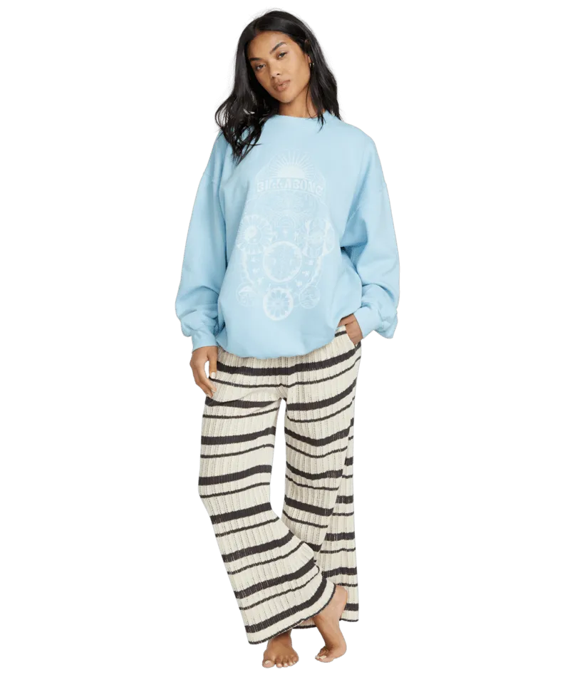 Billabong Ride In Crew Sweatshirt-Washed Chambray