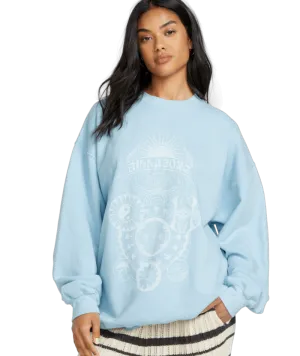 Billabong Ride In Crew Sweatshirt-Washed Chambray