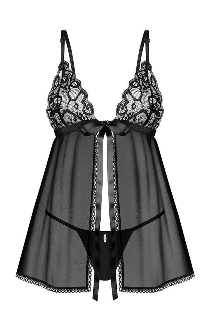 Black chemise & thong - I Miss You