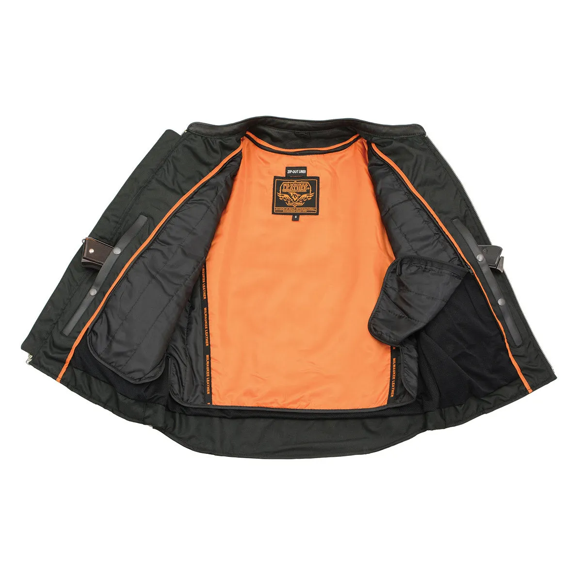 Black Color ML1408 Men's Sporty Crossover Leather Jacket