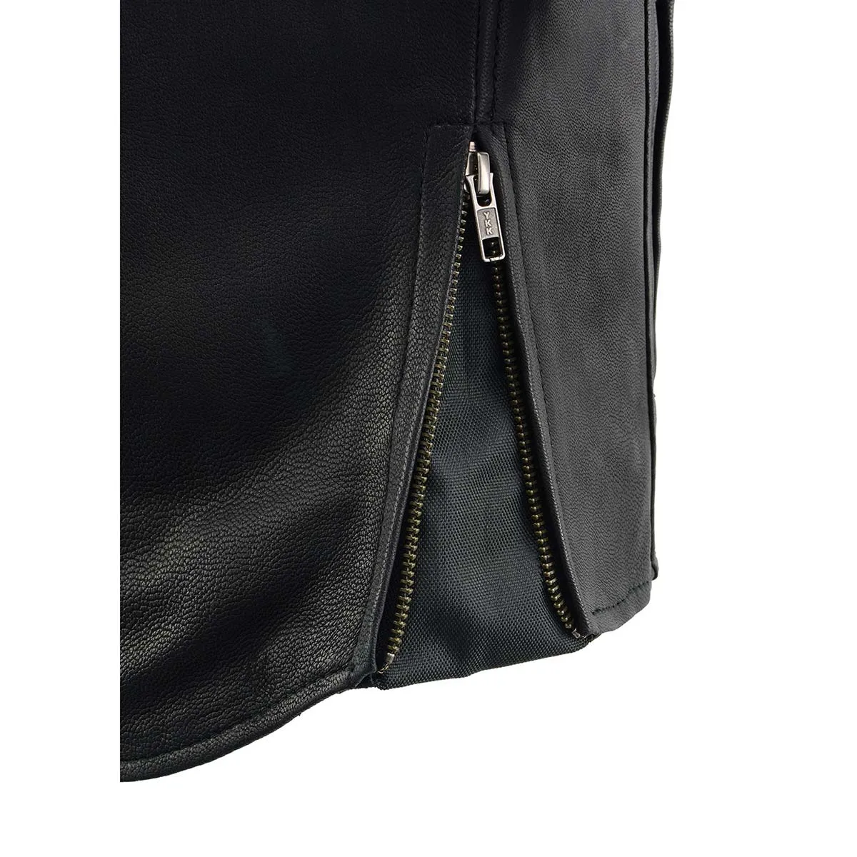 Black Color ML1408 Men's Sporty Crossover Leather Jacket