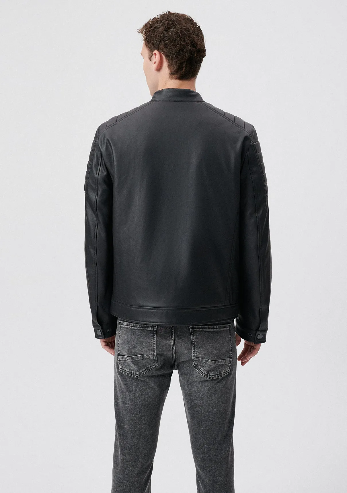 Black Faux Leather Jacket
