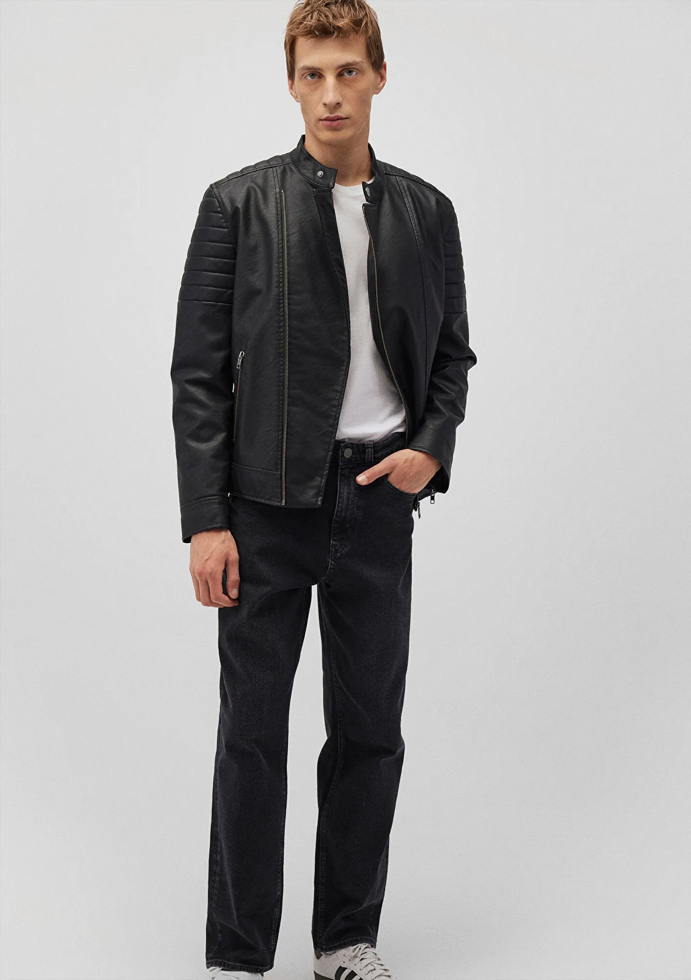 Black Faux Leather Jacket
