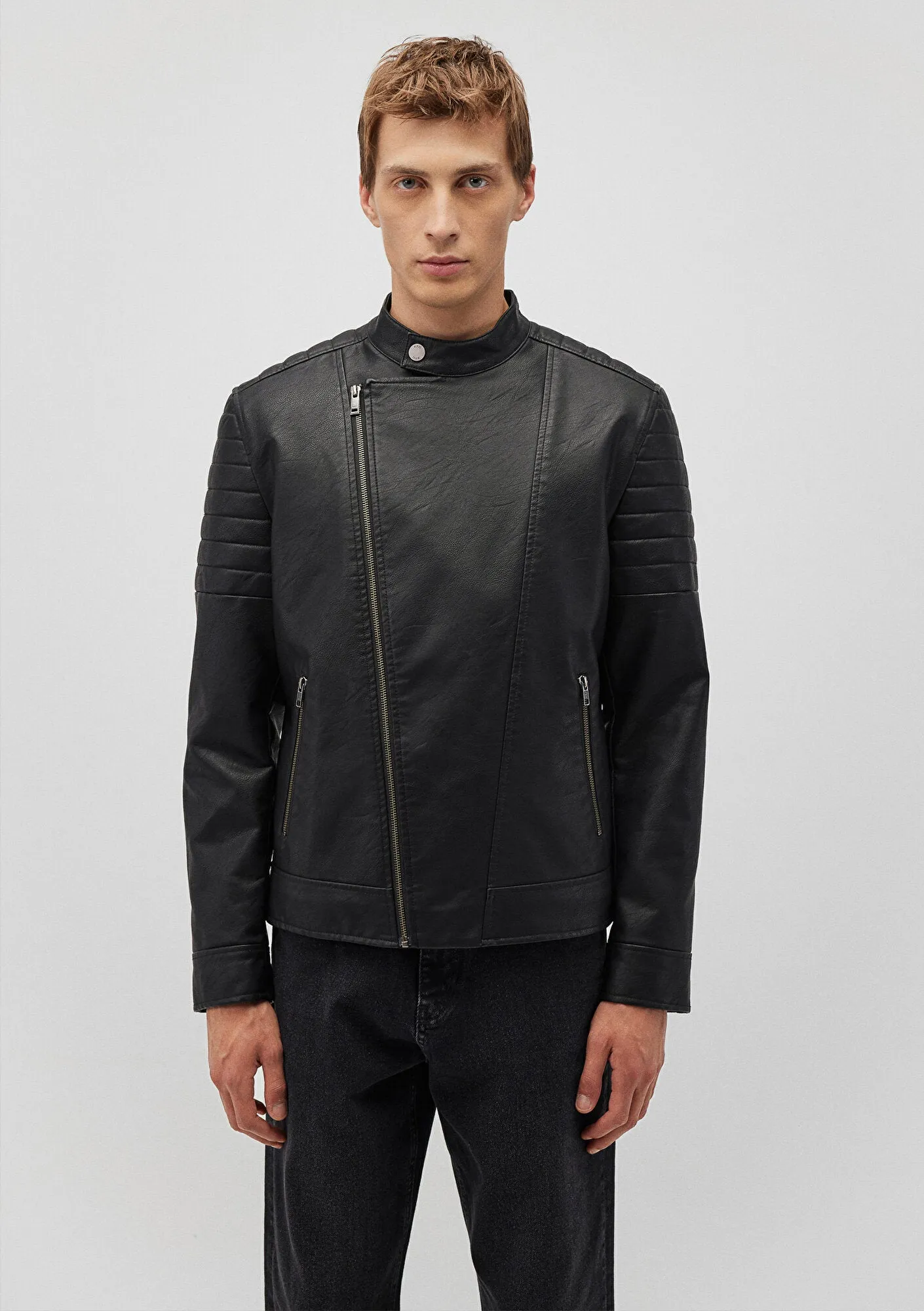 Black Faux Leather Jacket