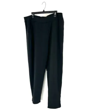 Black Fleece Loungewear Pants - 1X