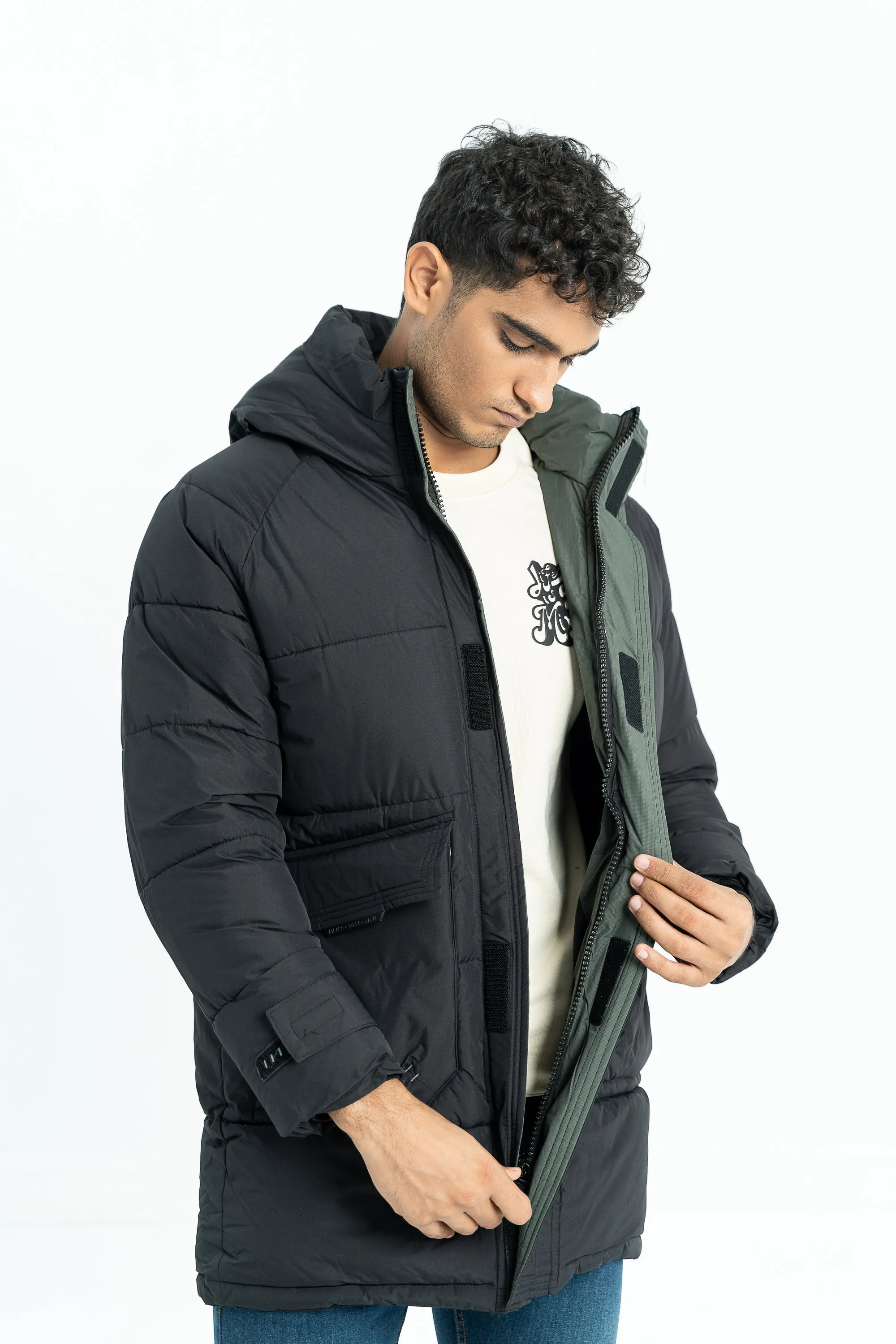 Black Gent's Bomber Jacket