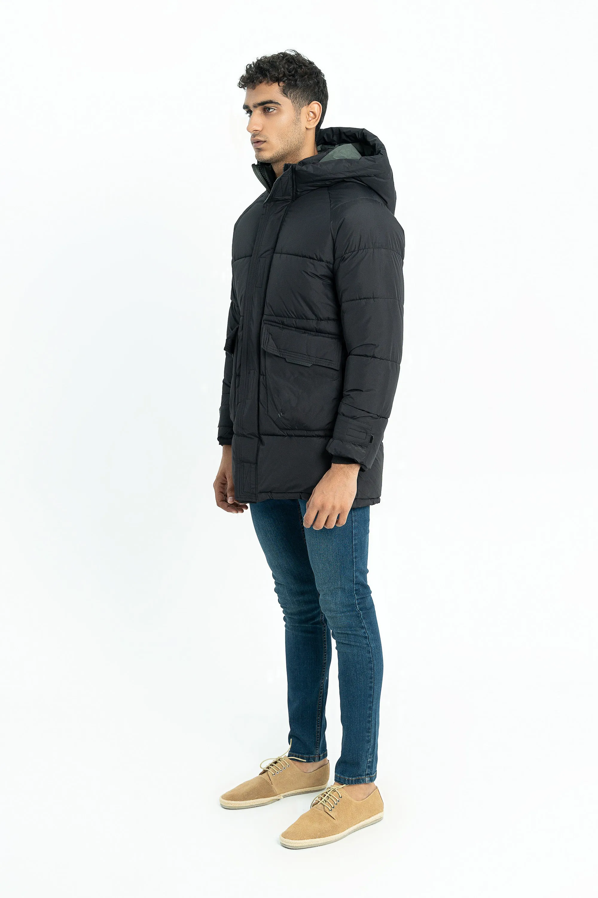 Black Gent's Bomber Jacket