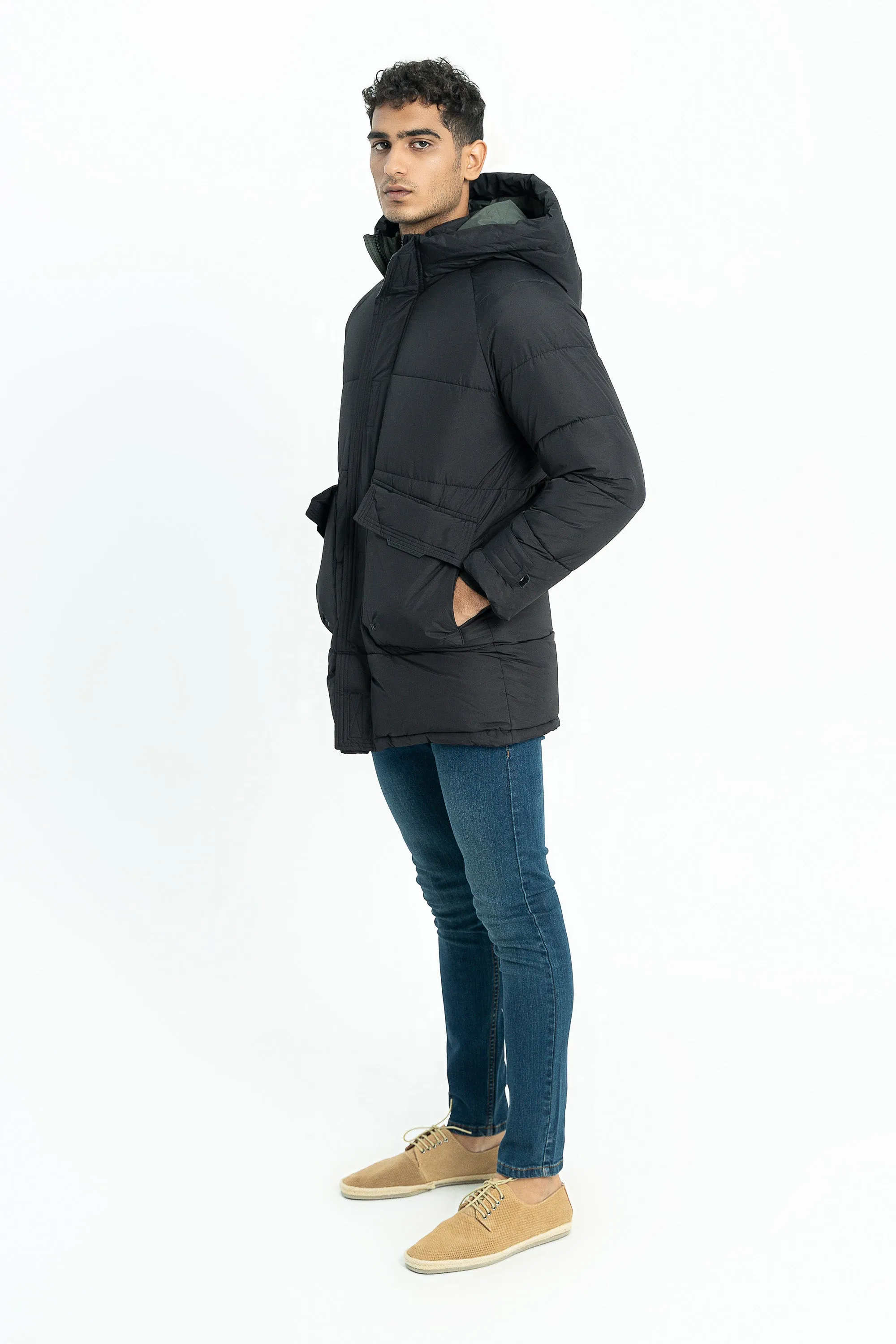 Black Gent's Bomber Jacket
