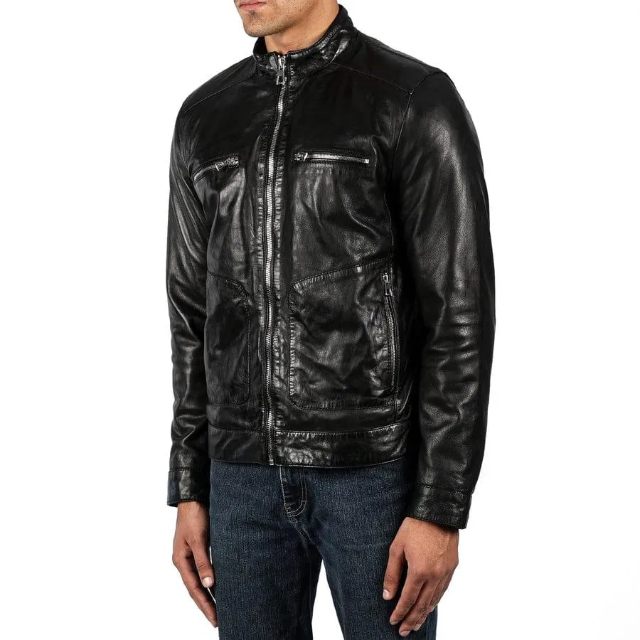 BLACK LEATHER JACKET