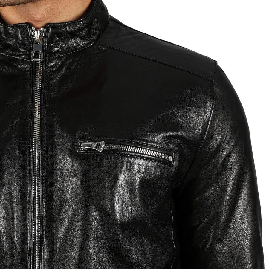 BLACK LEATHER JACKET