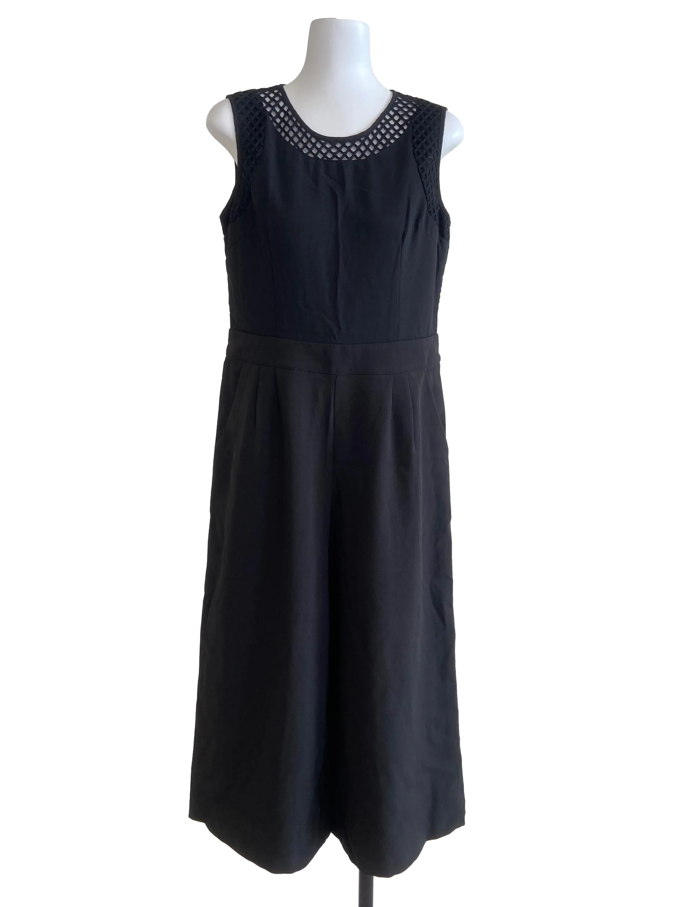 Black Neck Net Jumpsuit