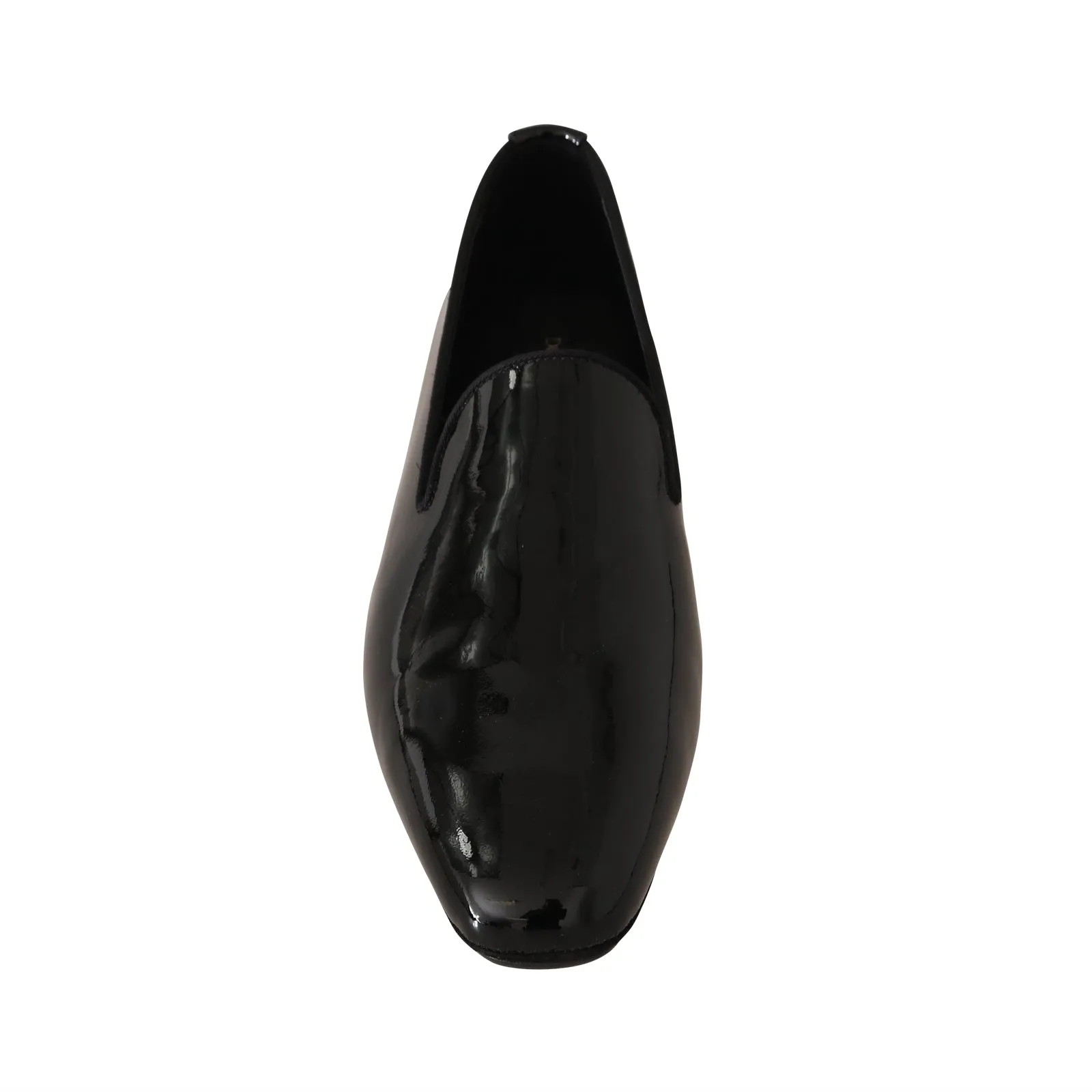 Black Patent Leather Slides Loafers