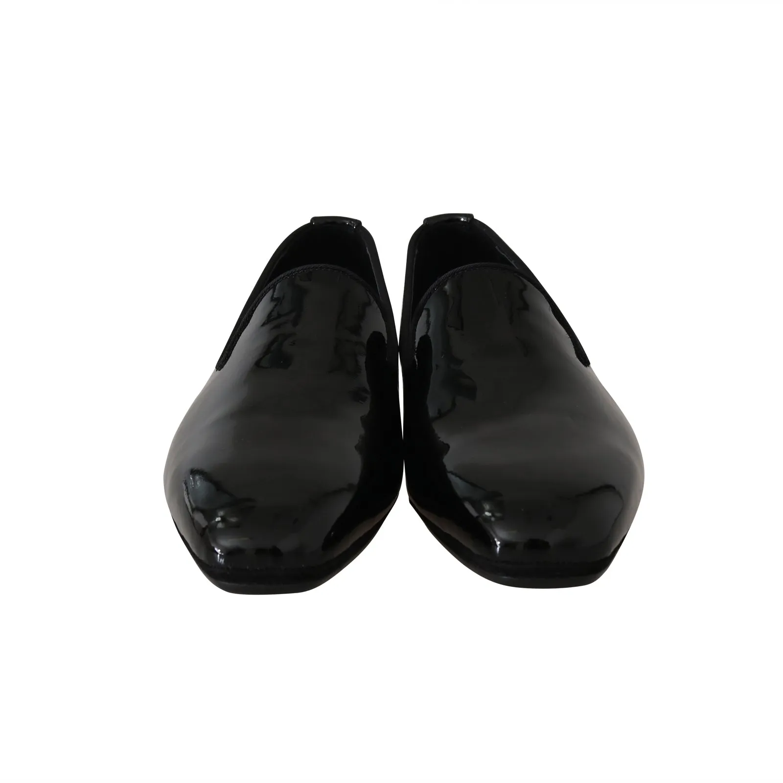 Black Patent Leather Slides Loafers