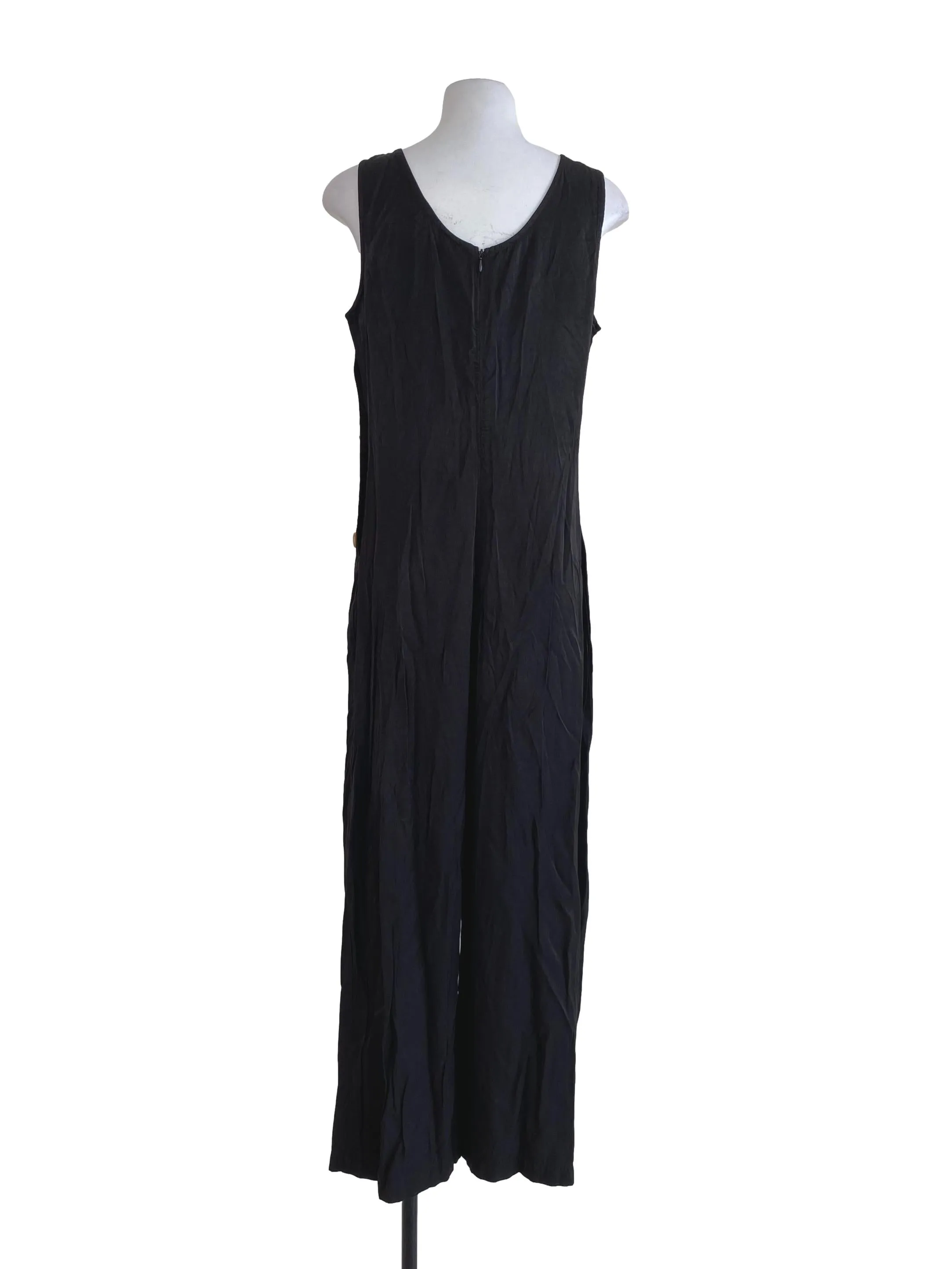 Black Plain Jumpsuit Overalls